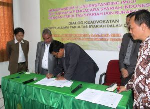 Penandatanganan MoU Kerjasam Antara DPP APSI dengan Fakultas Syariah